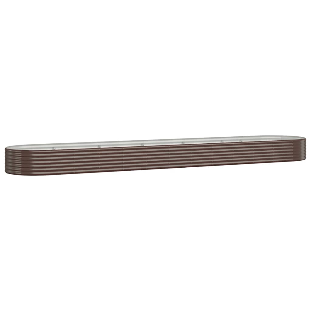 VIDAXL -Planungsbox 507x100x36 cm Pulver -bezogener Stahlbraun