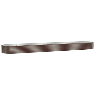 VIDAXL -Planungsbox 507x100x36 cm Pulver -bezogener Stahlbraun