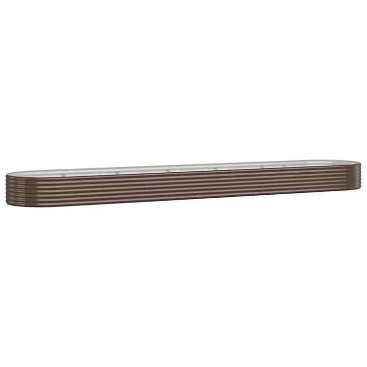 VIDAXL -Planungsbox 507x100x36 cm Pulver -bezogener Stahlbraun