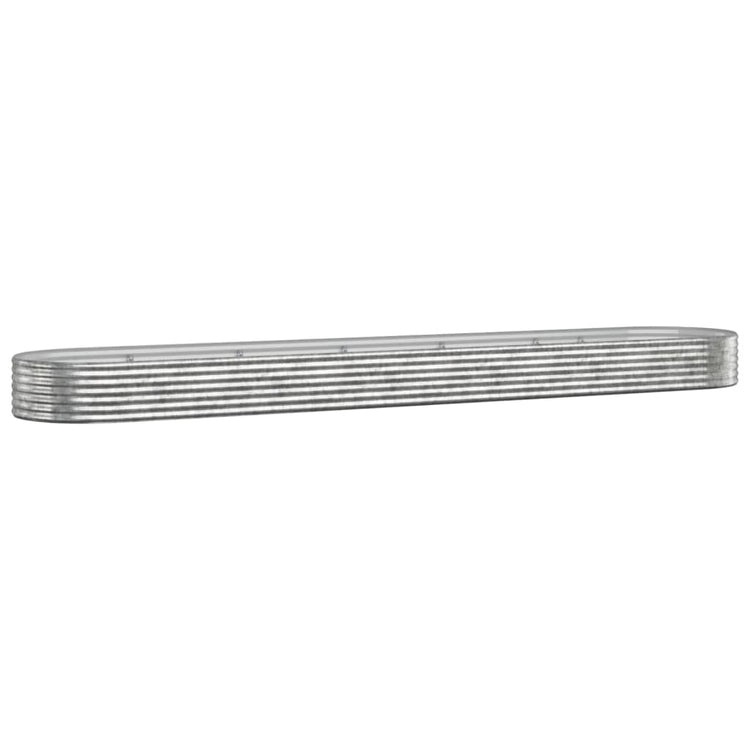 VIDAXL -Planungsbox 507x100x36 cm Pulver -Stahl Silber gefärbt