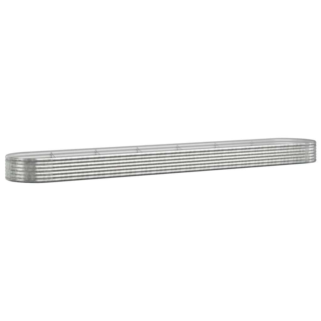 VIDAXL -Planungsbox 544x100x36 cm Pulver -Stahl Silber gefärbt