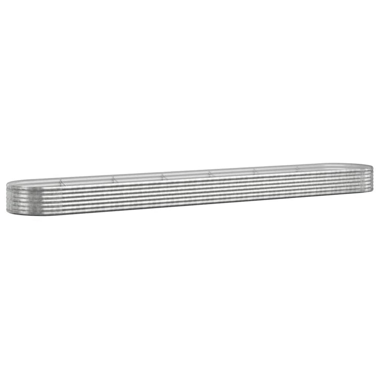 VIDAXL -Planungsbox 544x100x36 cm Pulver -Stahl Silber gefärbt