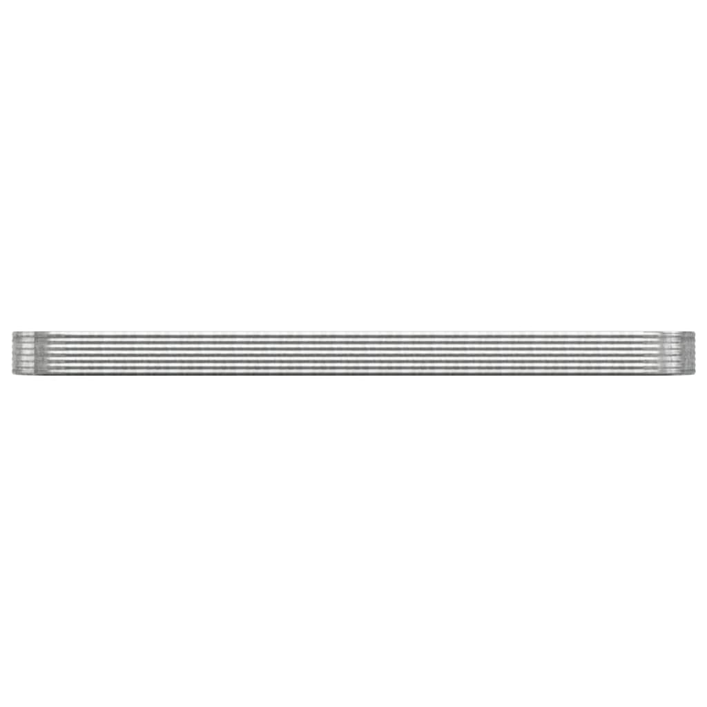 VIDAXL -Planungsbox 544x100x36 cm Pulver -Stahl Silber gefärbt