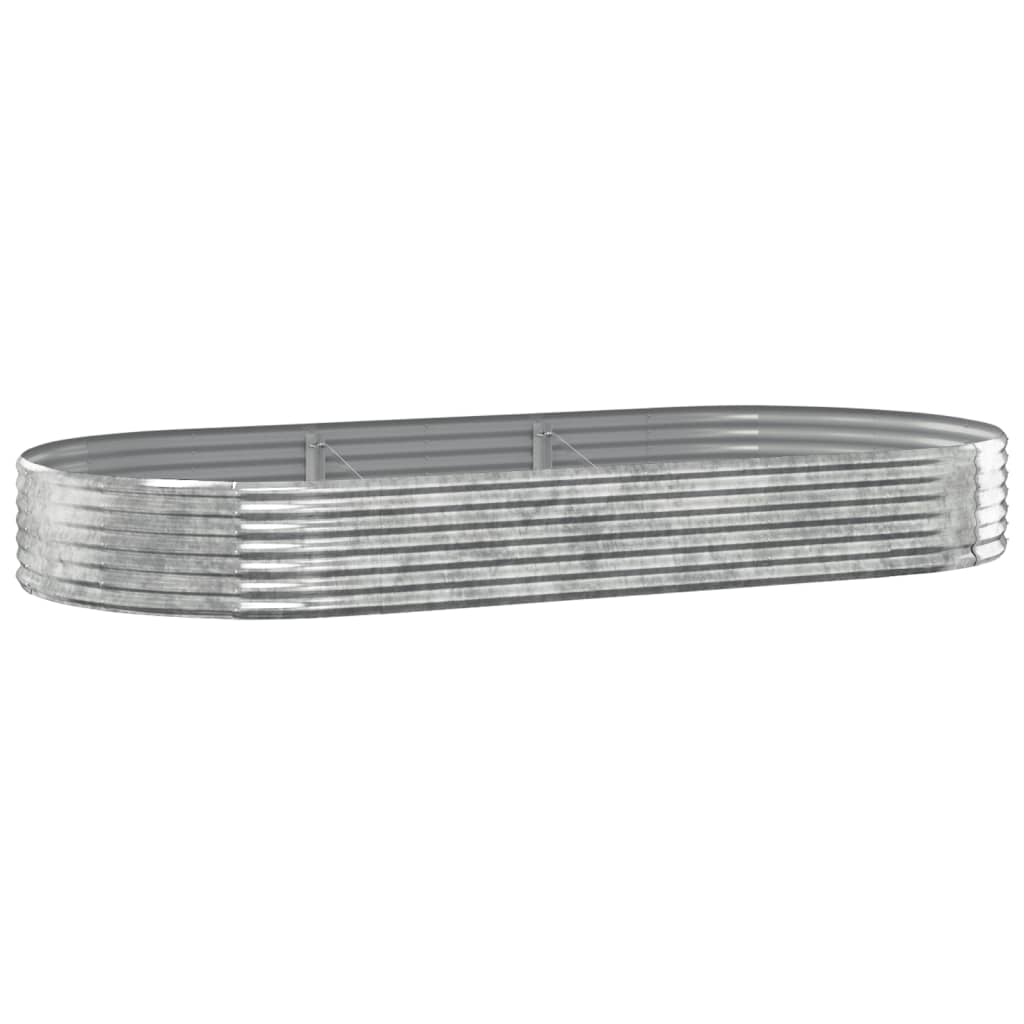 VIDAXL -Planungsbox 296x140x36 cm Pulver -beschichtetes Stahl Silber gefärbt