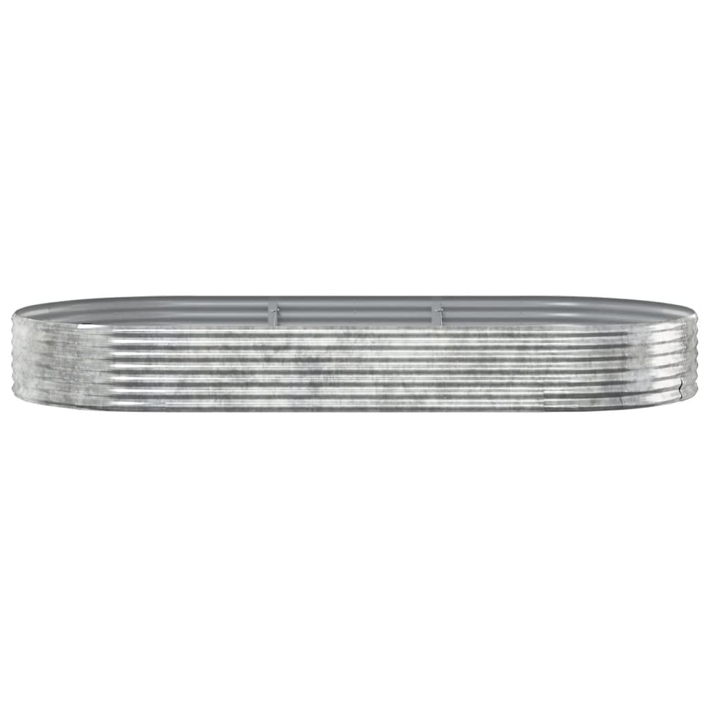 VIDAXL -Planungsbox 296x140x36 cm Pulver -beschichtetes Stahl Silber gefärbt