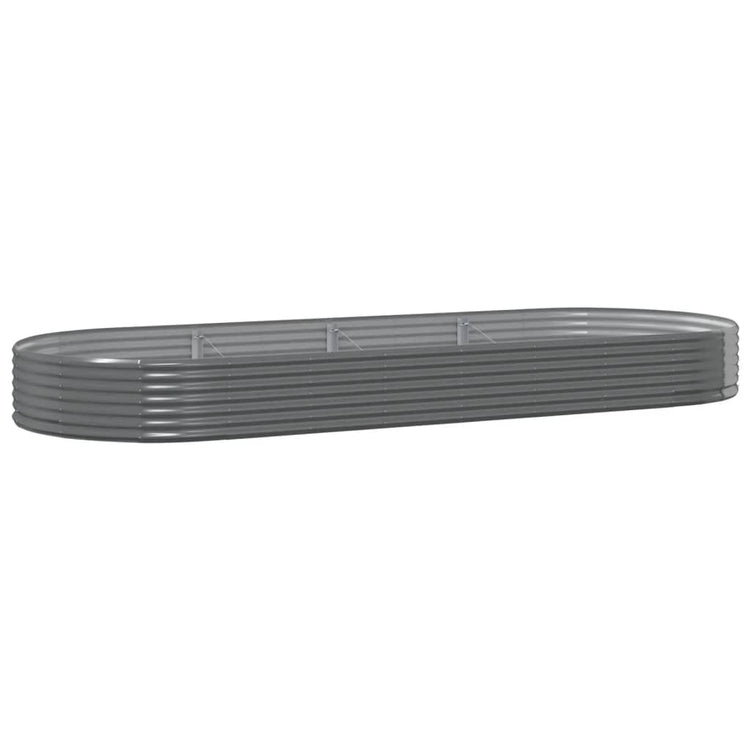 VIDAXL -Pflanzer 373x140x36 cm Pulver -Stahlgrau grau