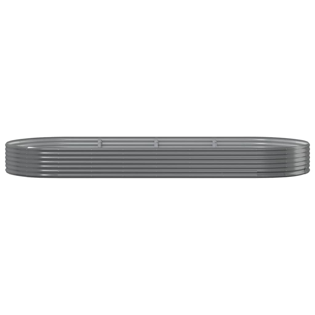 VIDAXL -Pflanzer 373x140x36 cm Pulver -Stahlgrau grau