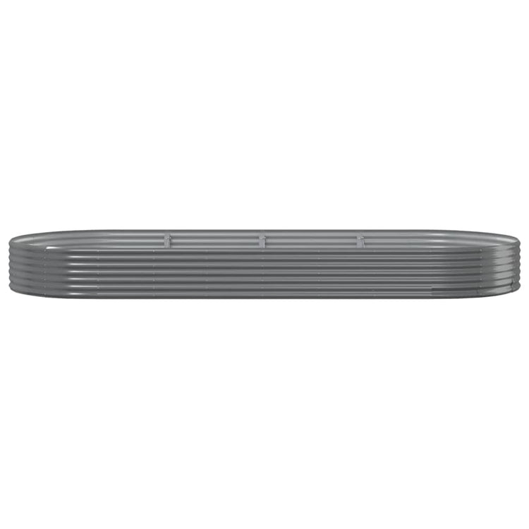 VIDAXL -Pflanzer 373x140x36 cm Pulver -Stahlgrau grau