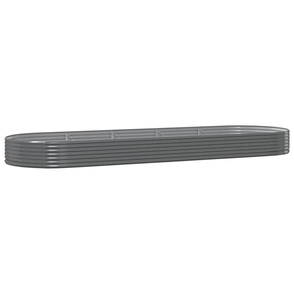 VIDAXL -Planungsbox 450x140x36 cm Pulver -Stahl grau