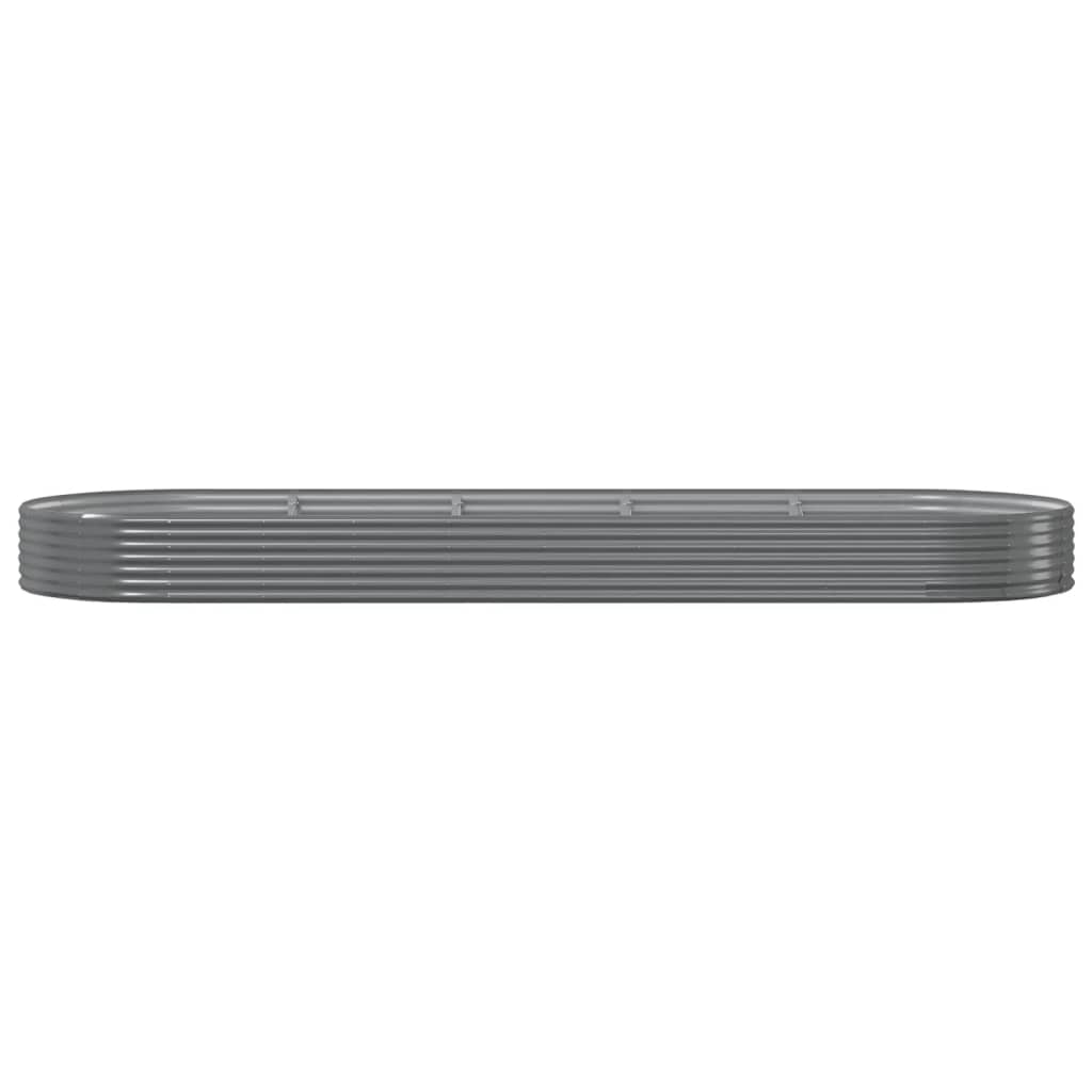 VIDAXL -Planungsbox 450x140x36 cm Pulver -Stahl grau