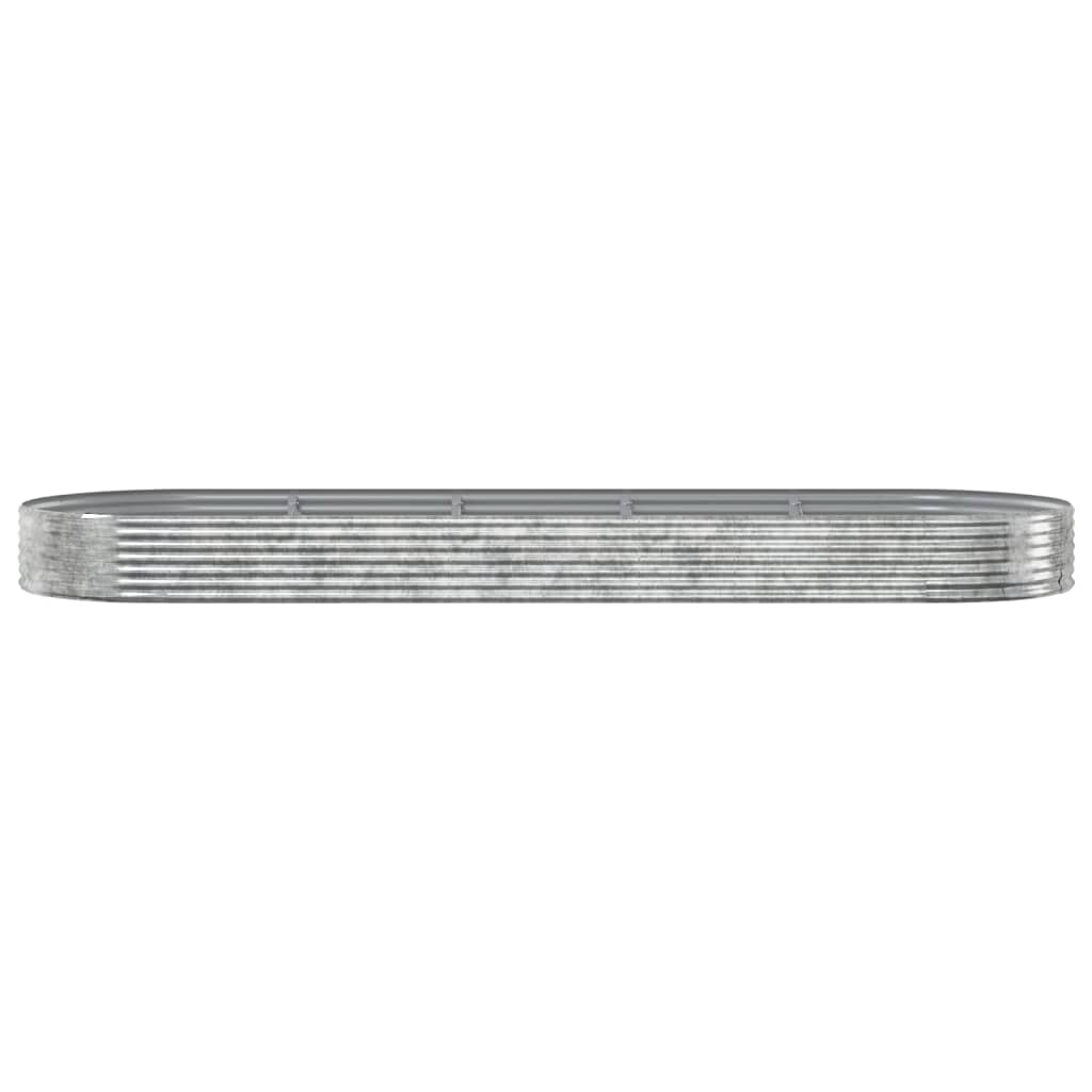 VIDAXL -Planungsbox 450x140x36 cm Pulver -Stahl Silber gefärbt