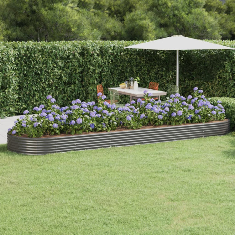 VIDAXL -Planungsbox 523x140x36 cm Pulver -Stahlgrau grau