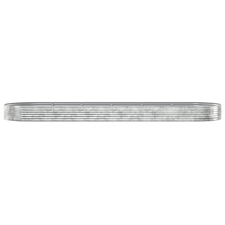 VIDAXL -Pflanzer 523x140x36 cm Pulver -beschichteter Stahl Silber gefärbt