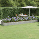 VIDAXL -Pflanzer 523x140x36 cm Pulver -beschichteter Stahl Silber gefärbt