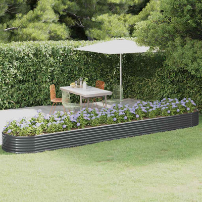 VIDAXL -Planungsbox 600x140x36 cm Pulver -beschichteter Stahl -Anthrazit -Verschärfen