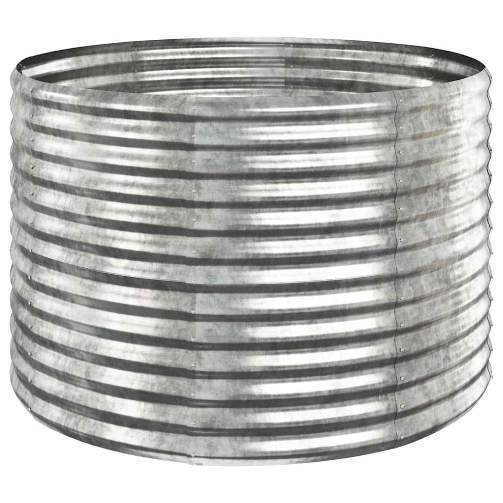 VIDAXL -Planungsbox 100x100x68 cm Pulver -bezogenes Stahl Silber gefärbt