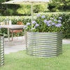 VIDAXL -Planungsbox 100x100x68 cm Pulver -bezogenes Stahl Silber gefärbt