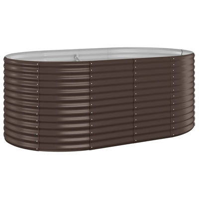 Vidaxx Pflanzgefäß 175x100x68 cm pulverbeschichteter Stahl braun