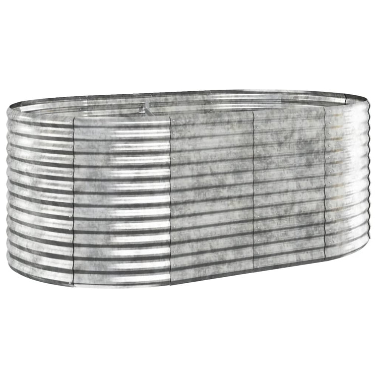 VIDAXL -Planungsbox 175x100x68 cm Pulver -bezogenes Stahl Silber gefärbt