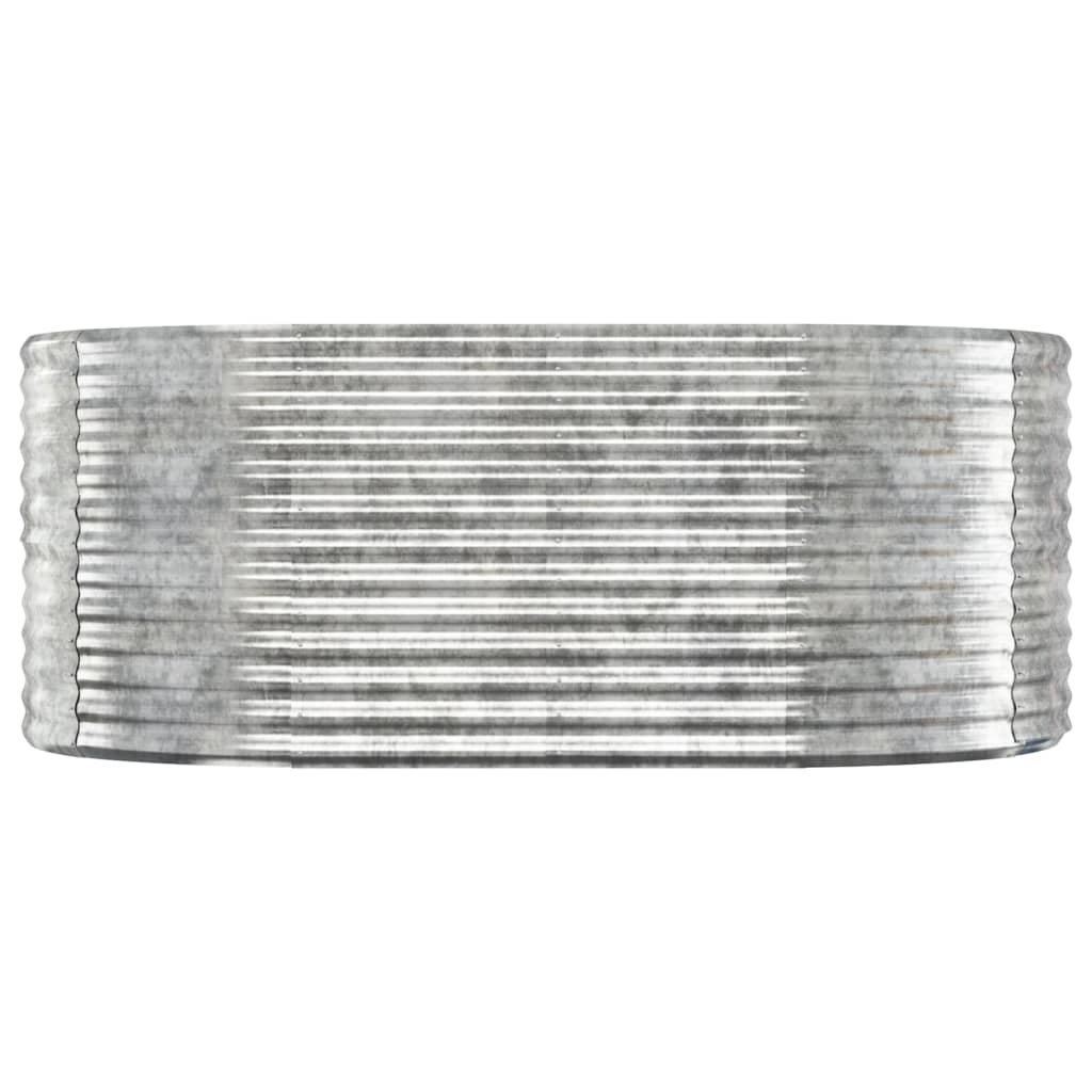 VIDAXL -Planungsbox 175x100x68 cm Pulver -bezogenes Stahl Silber gefärbt