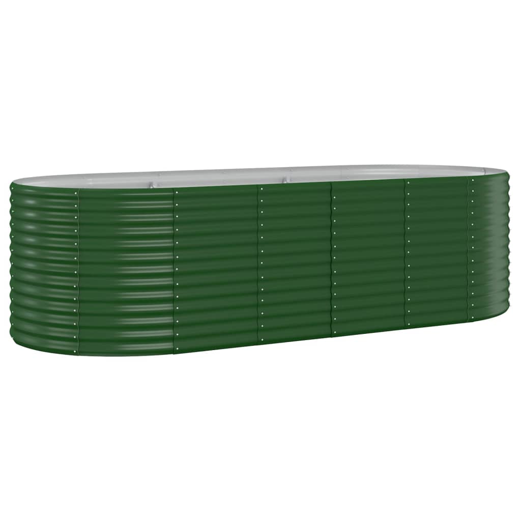 VIDAXL -Planungsbox 249x100x68 cm Pulver -Stahlgrün
