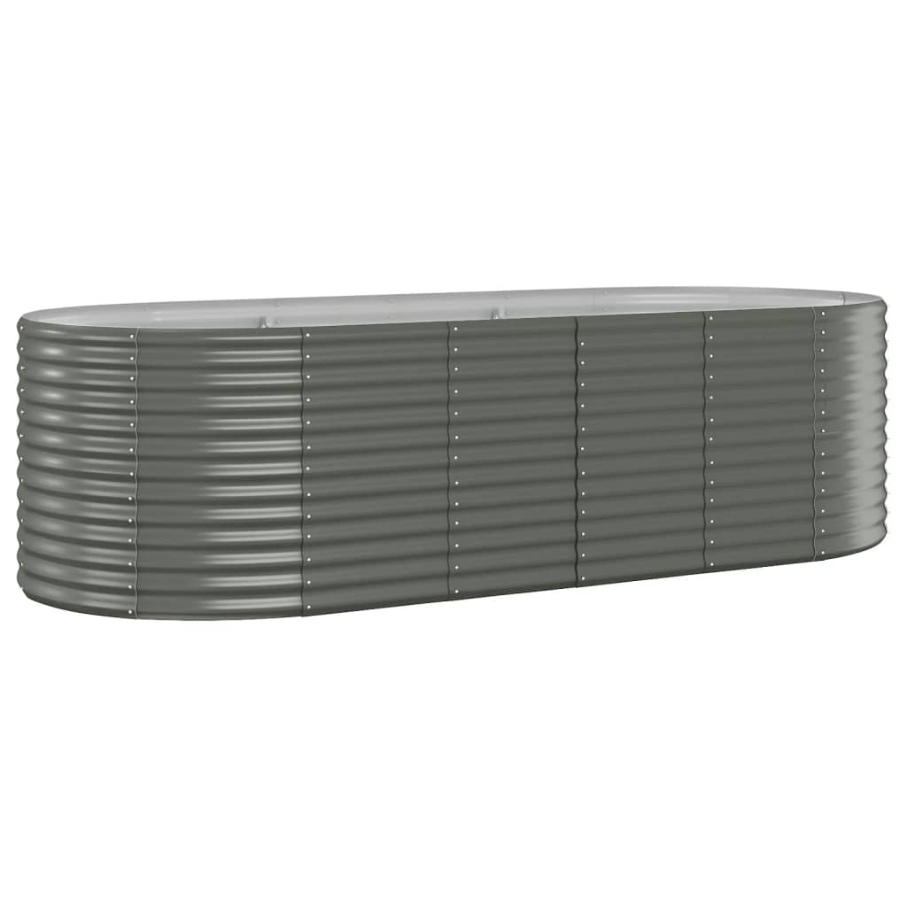 VIDAXL -Planungsbox 249x100x68 cm Pulver -Stahl grau