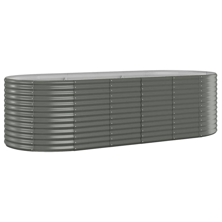 VIDAXL -Planungsbox 249x100x68 cm Pulver -Stahl grau
