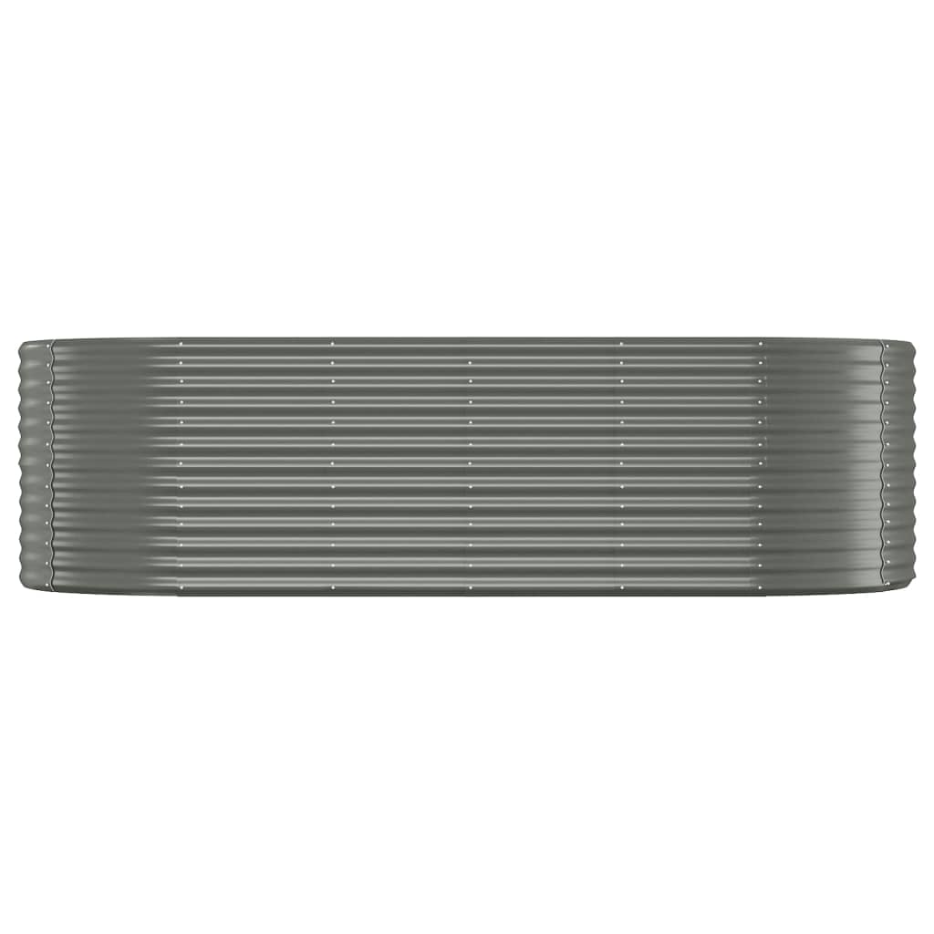 VIDAXL -Planungsbox 249x100x68 cm Pulver -Stahl grau
