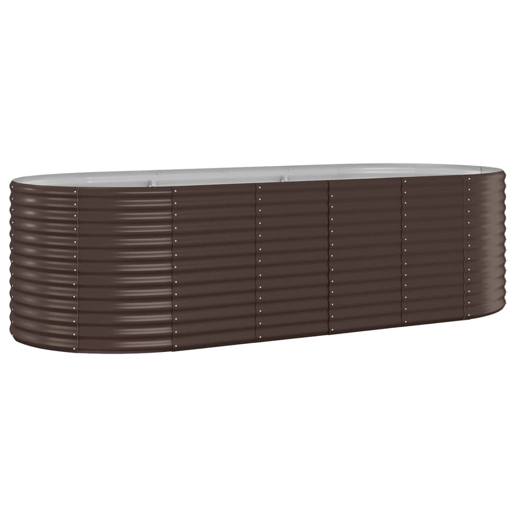 VIDAXL -Planungsbox 249x100x68 cm Pulver -bezogener Stahlbraun