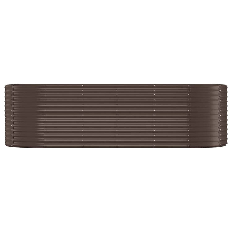 VIDAXL -Planungsbox 249x100x68 cm Pulver -bezogener Stahlbraun