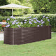 VIDAXL -Planungsbox 249x100x68 cm Pulver -bezogener Stahlbraun