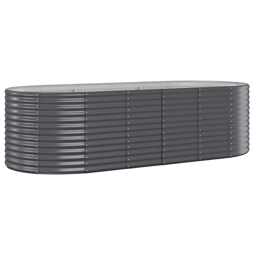 VIDAXL -Planungsbox 249x100x68 cm Pulver -beschichteter Stahl -Anthrazit -Verschärfen