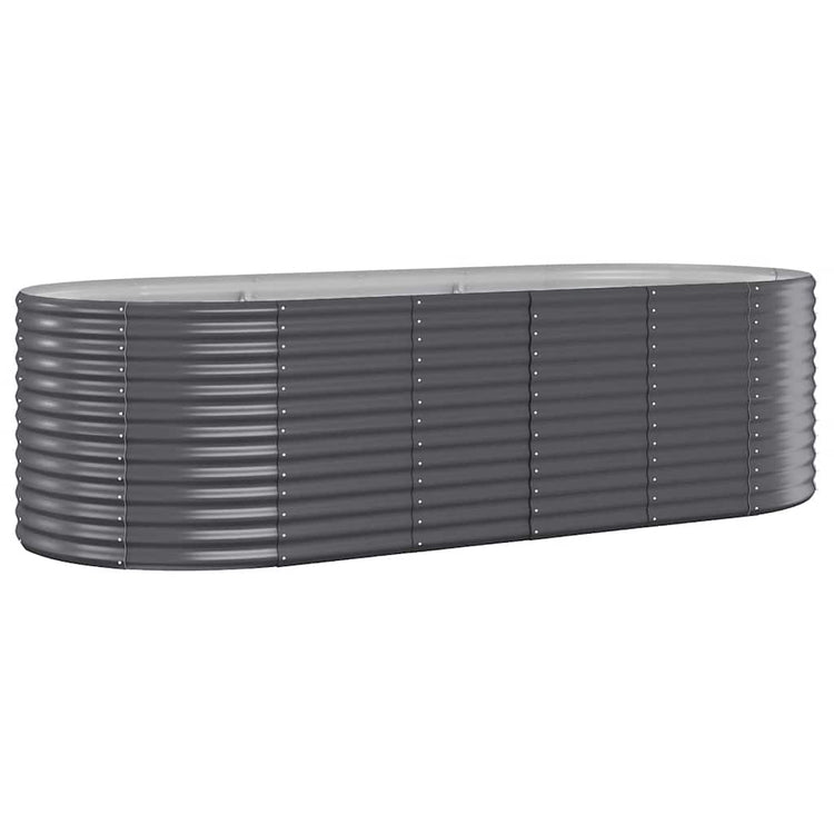 VIDAXL -Planungsbox 249x100x68 cm Pulver -beschichteter Stahl -Anthrazit -Verschärfen
