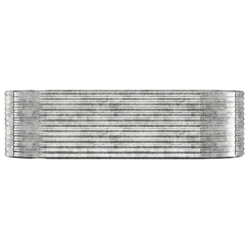 VIDAXL -Planungsbox 249x100x68 cm Pulver -bezogenes Stahl Silber gefärbt