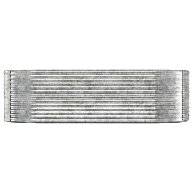 VIDAXL -Planungsbox 249x100x68 cm Pulver -bezogenes Stahl Silber gefärbt