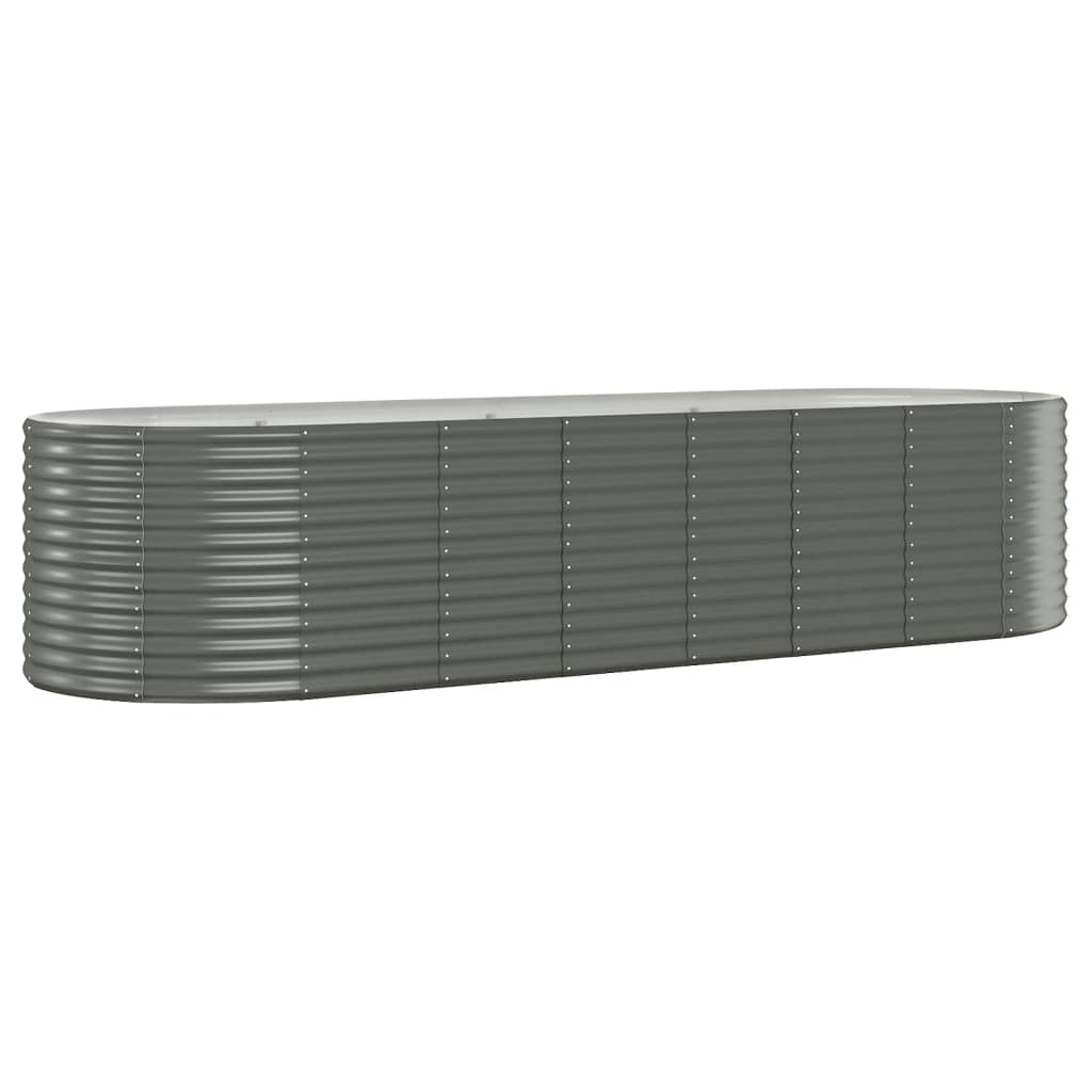 VIDAXL -Planungsbox 322x100x68 cm Pulver -Stahlgrau grau