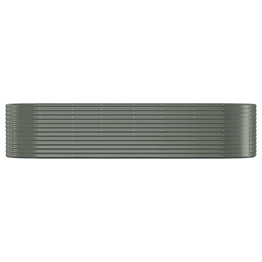 VIDAXL -Planungsbox 322x100x68 cm Pulver -Stahlgrau grau