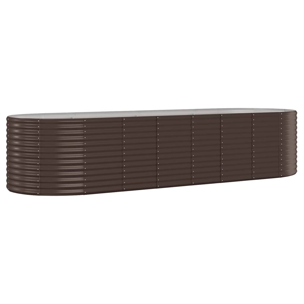VIDAXL -Planungsbox 322x100x68 cm Pulver -Stahlbraun