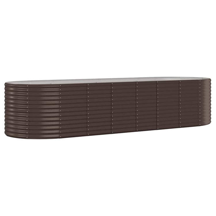 VIDAXL -Planungsbox 322x100x68 cm Pulver -Stahlbraun