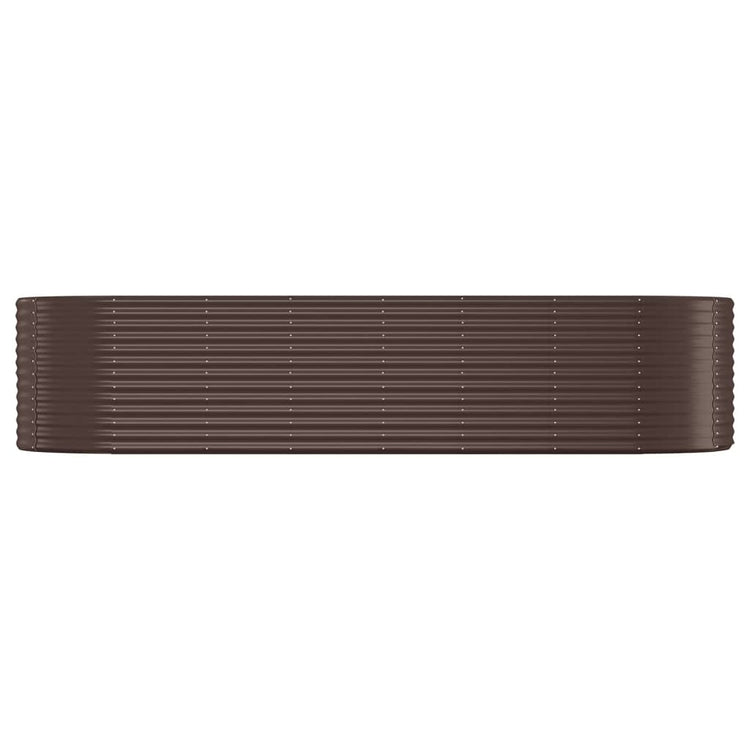 VIDAXL -Planungsbox 322x100x68 cm Pulver -Stahlbraun