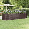 VIDAXL -Planungsbox 322x100x68 cm Pulver -Stahlbraun