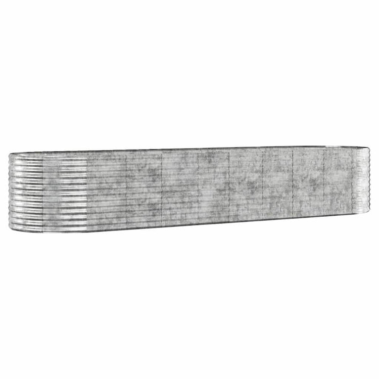 VIDAXL -Planungsbox 396x100x68 cm Pulver -Stahl Silber gefärbt