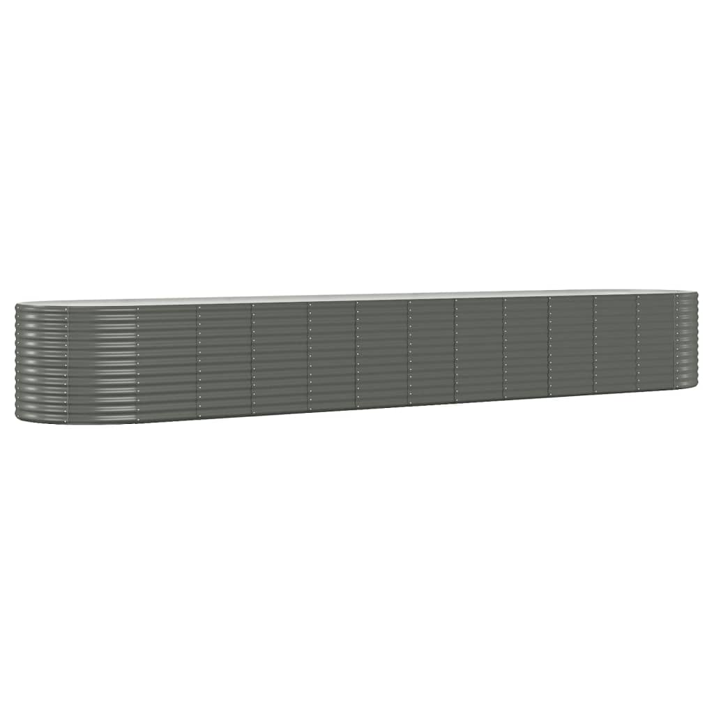 VIDAXL -Planungsbox 507x100x68 cm Pulver -Stahl grau