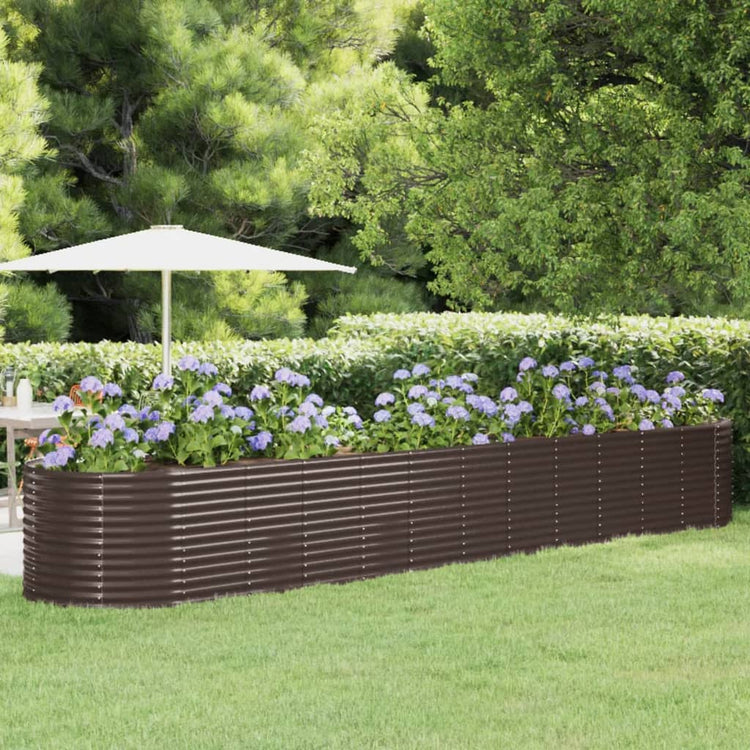 VIDAXL -Planungsbox 507x100x68 cm Pulver -Stahlbraun