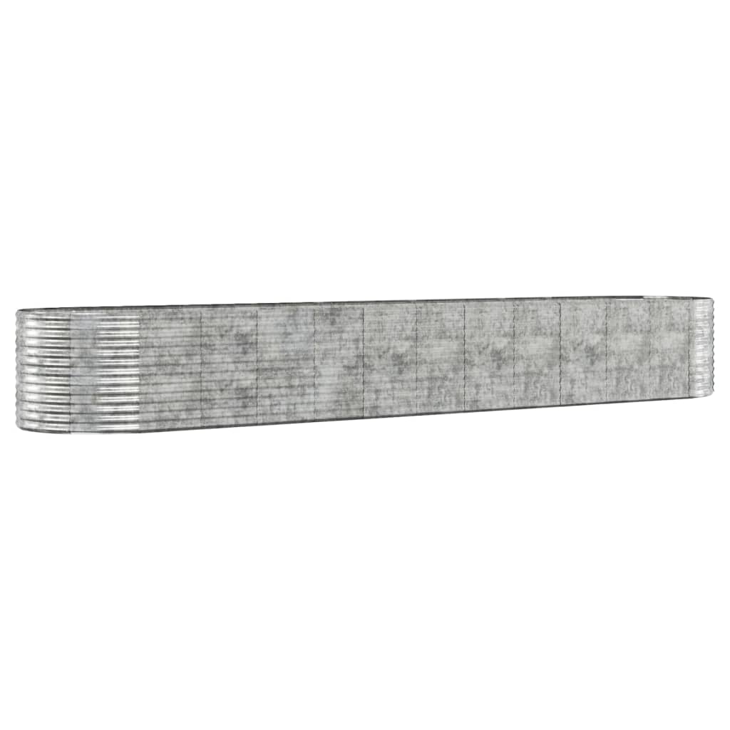 VIDAXL -Planungsbox 507x100x68 cm Pulver -Stahl Silber gefärbt