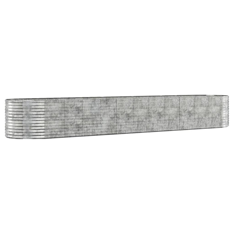 VIDAXL -Planungsbox 507x100x68 cm Pulver -Stahl Silber gefärbt