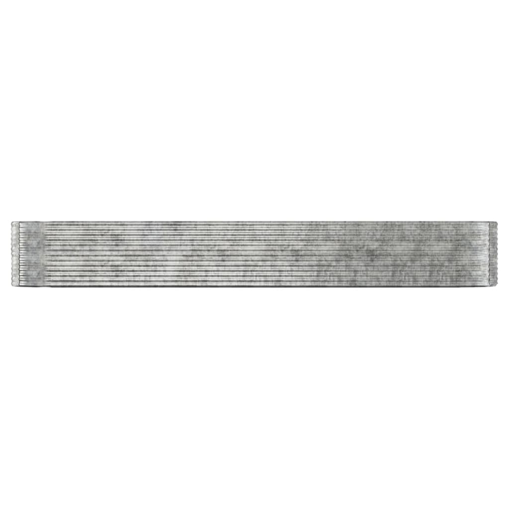 VIDAXL -Planungsbox 507x100x68 cm Pulver -Stahl Silber gefärbt
