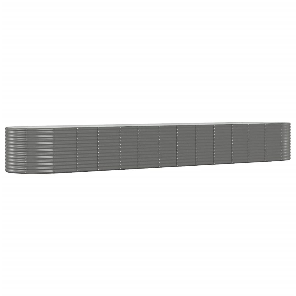 VIDAXL -Planungsbox 554x100x68 cm Pulver -Stahlgrau grau