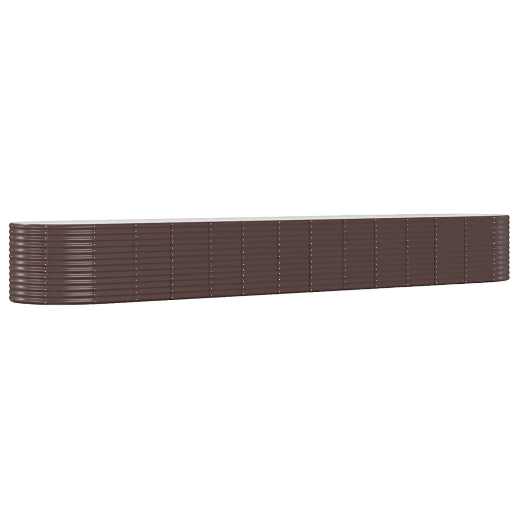 VIDAXL -Planungsbox 554x100x68 cm Pulver -bezogener Stahlbraun