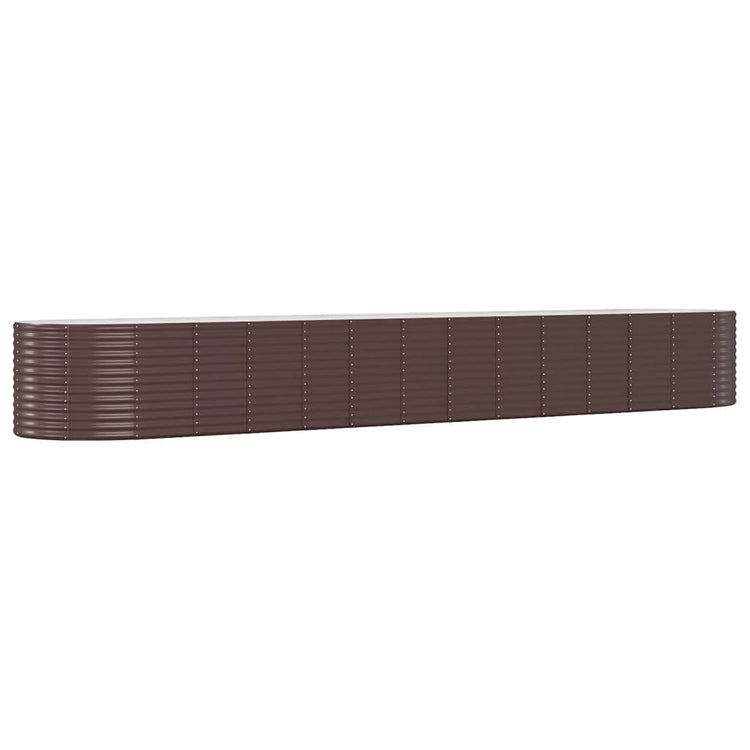 VIDAXL -Planungsbox 554x100x68 cm Pulver -bezogener Stahlbraun